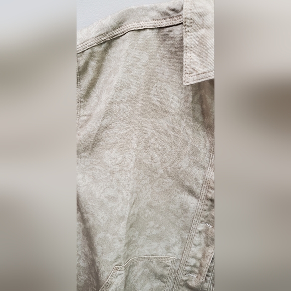 TOPSHOP CREAM FLORAL PRINT COTTON COLLARED JACKET - Picture 4 of 10